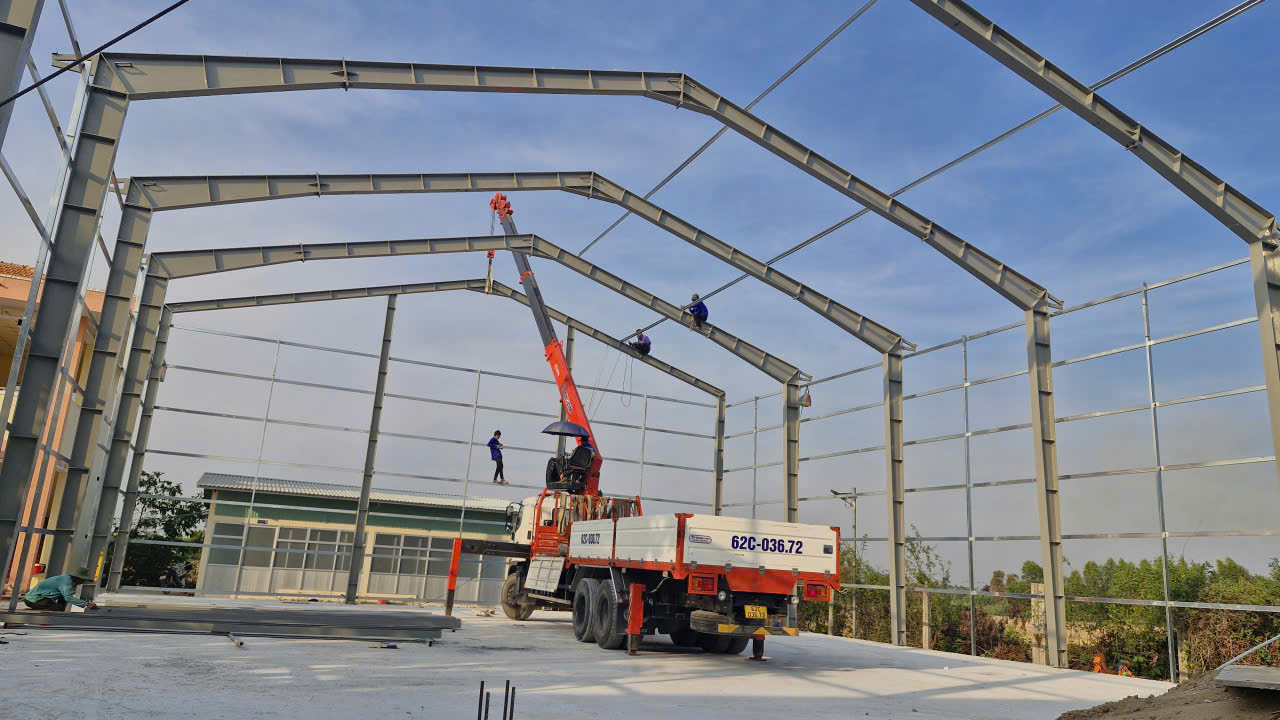 thi công nhà xưởng - nhôm sắt hải long